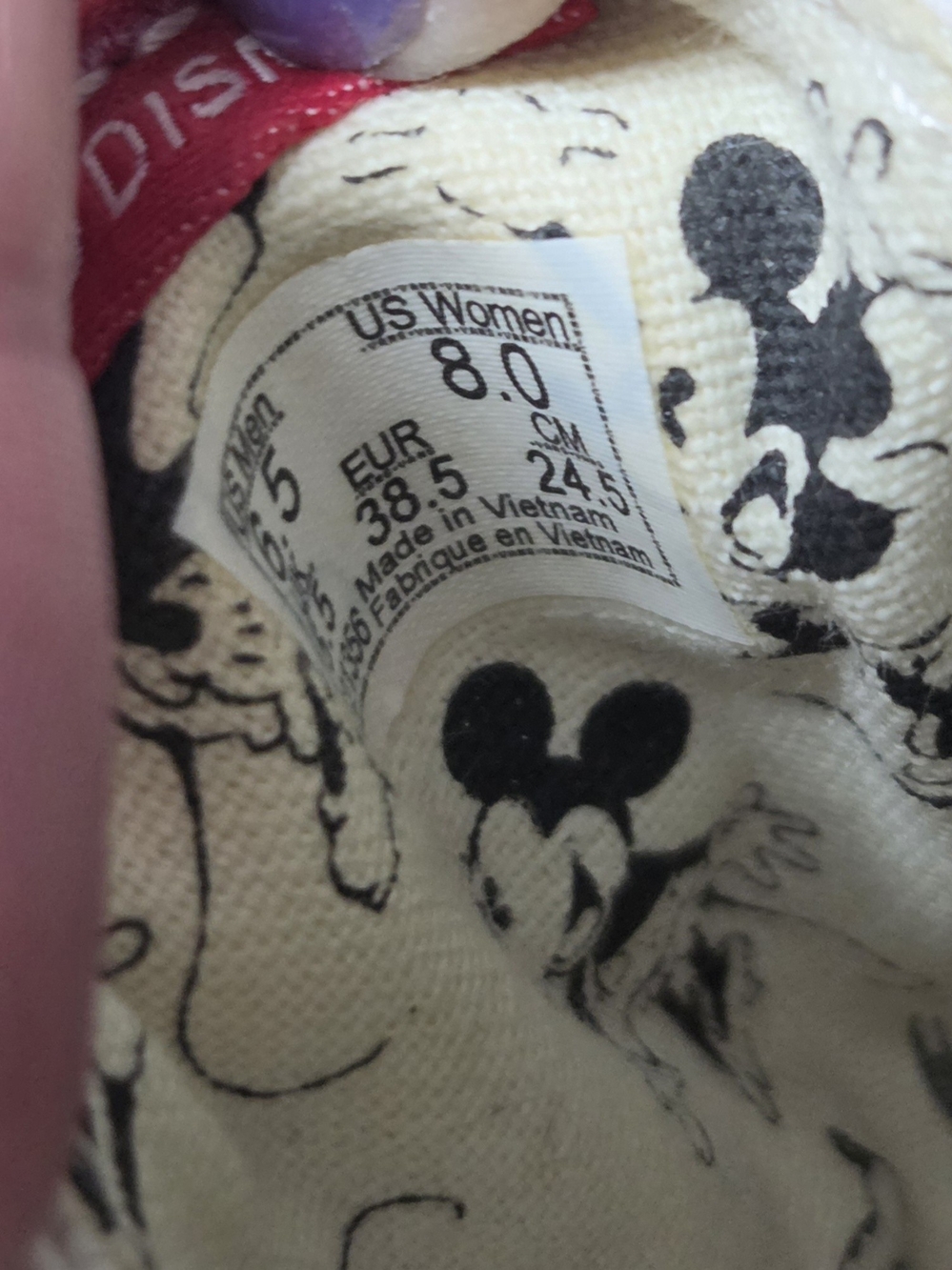 Disney Red and White Polka Dot Bow Slip-On Flats - Picture 3 of 3
